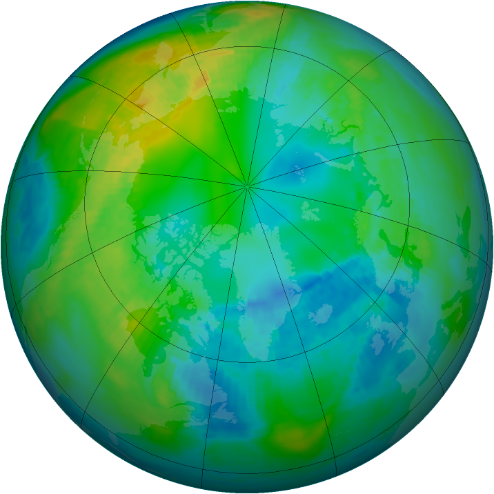 Arctic ozone map for 26 October 1980